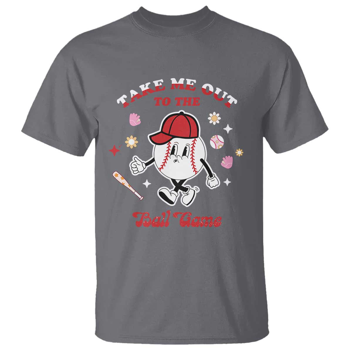 Funny Baseball T Shirt Take Me Out To The Ball Game Groovy - Wonder Print Shop