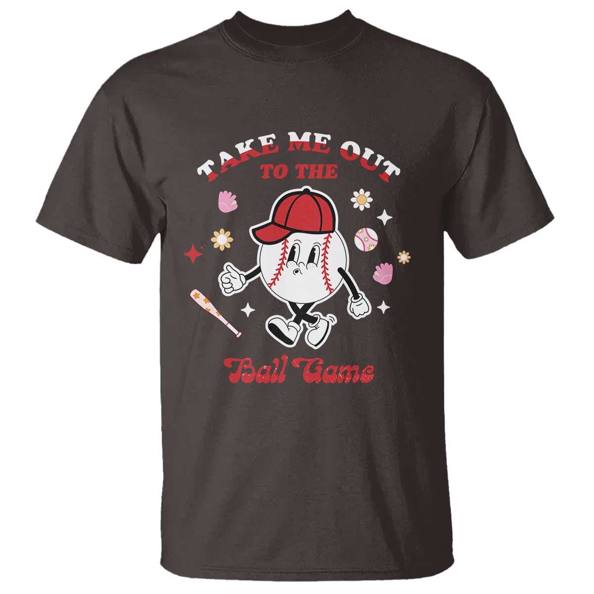 Funny Baseball T Shirt Take Me Out To The Ball Game Groovy - Wonder Print Shop
