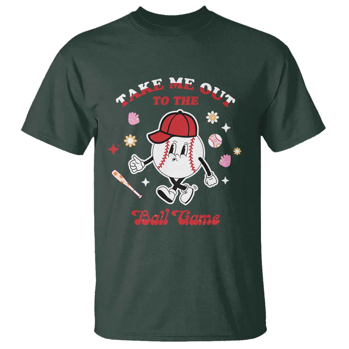 Funny Baseball T Shirt Take Me Out To The Ball Game Groovy - Wonder Print Shop