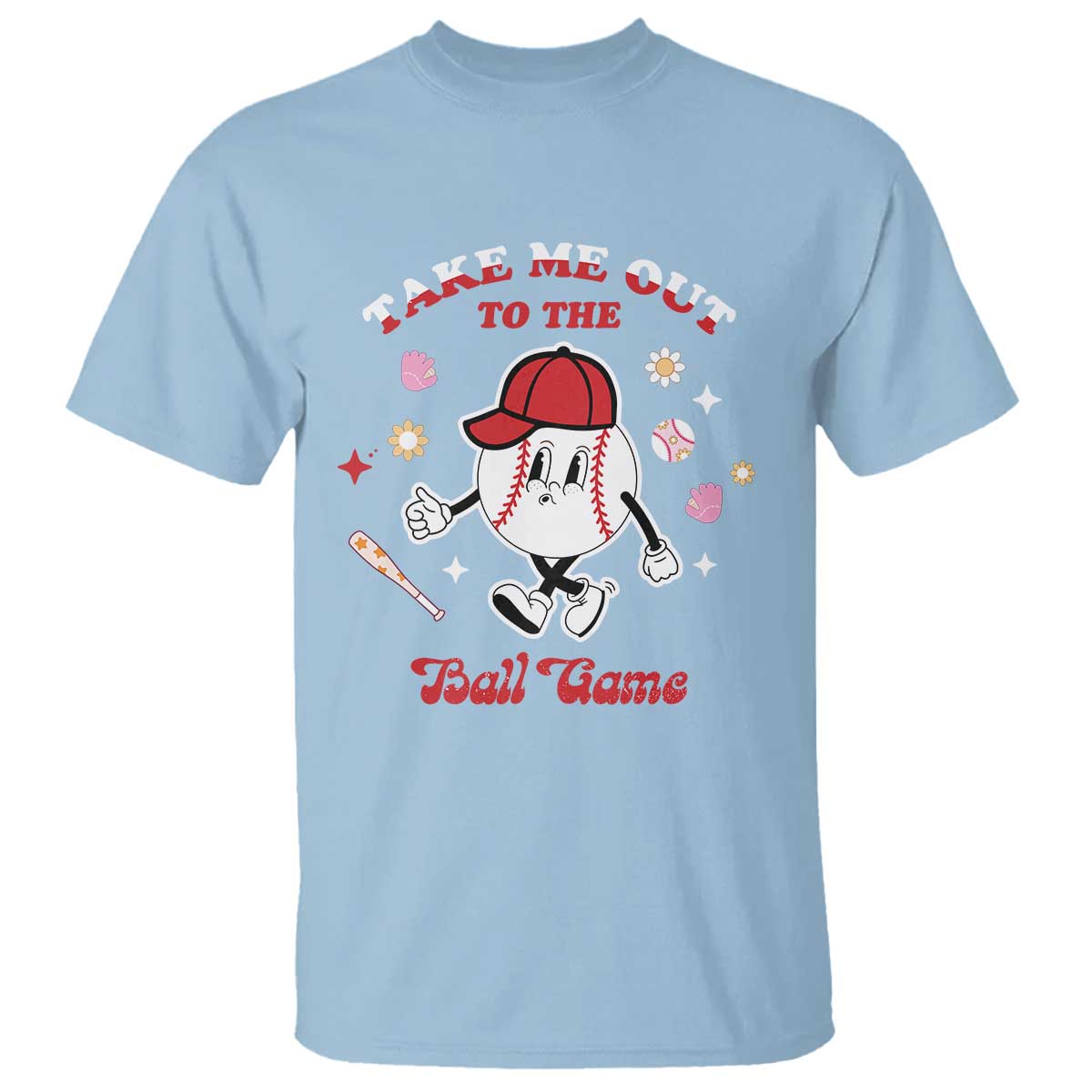 Funny Baseball T Shirt Take Me Out To The Ball Game Groovy - Wonder Print Shop