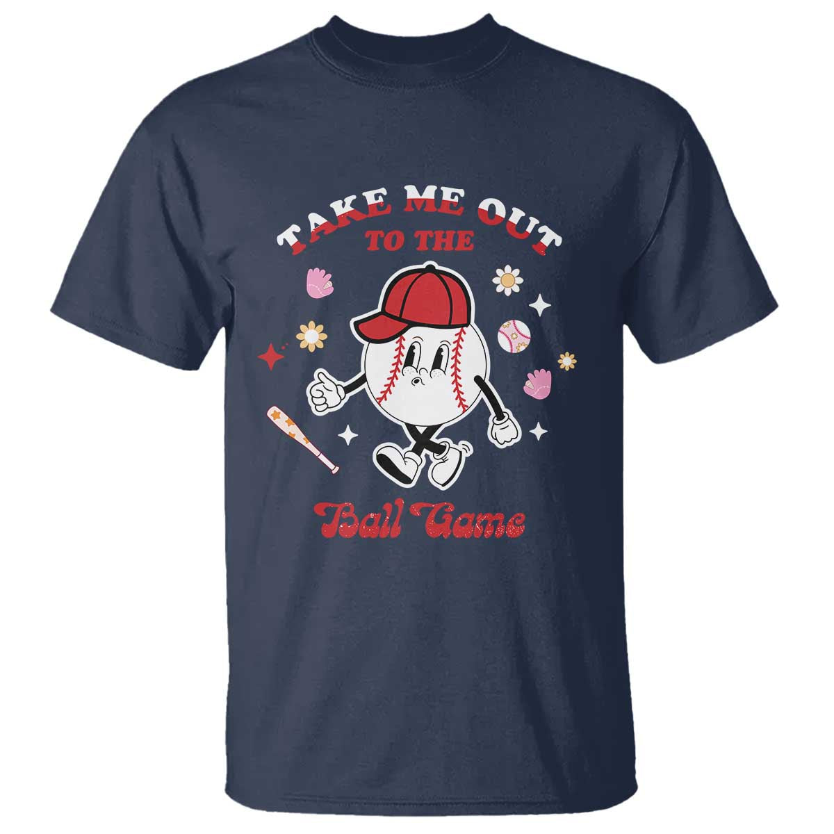 Funny Baseball T Shirt Take Me Out To The Ball Game Groovy - Wonder Print Shop