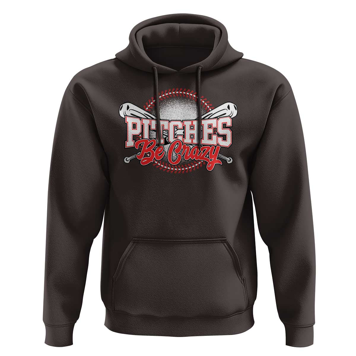Funny Baseball Hoodie Pitches Be Crazy - Wonder Print Shop