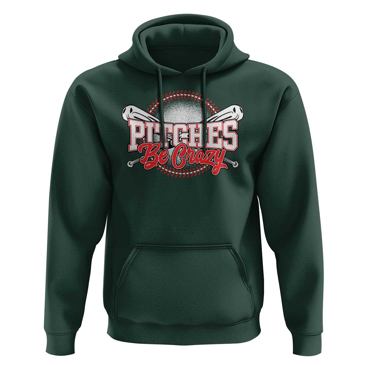 Funny Baseball Hoodie Pitches Be Crazy - Wonder Print Shop