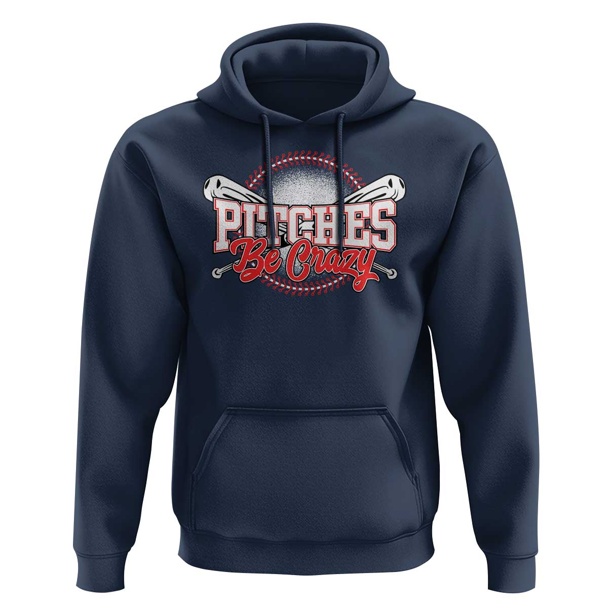 Funny Baseball Hoodie Pitches Be Crazy - Wonder Print Shop