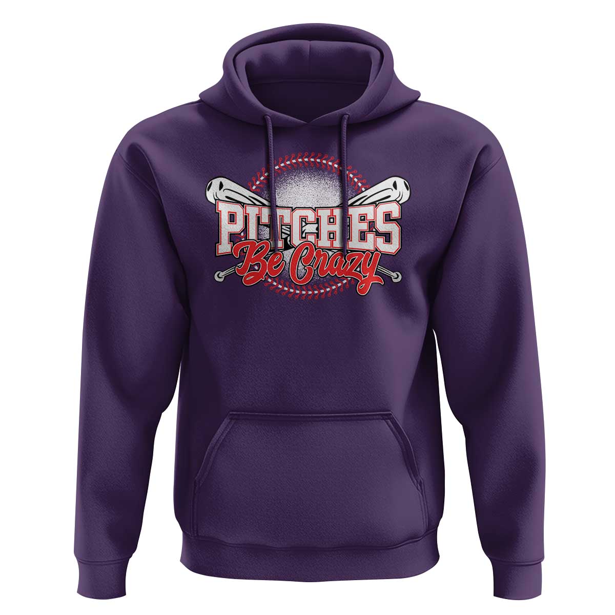 Funny Baseball Hoodie Pitches Be Crazy - Wonder Print Shop