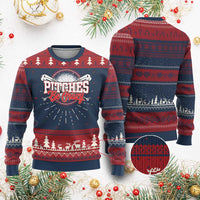 Funny Baseball Ugly Christmas Sweater Pitches Be Crazy - Wonder Print Shop