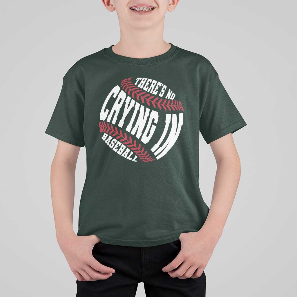 Theres No Crying in Baseball T Shirt For Kid - Wonder Print Shop