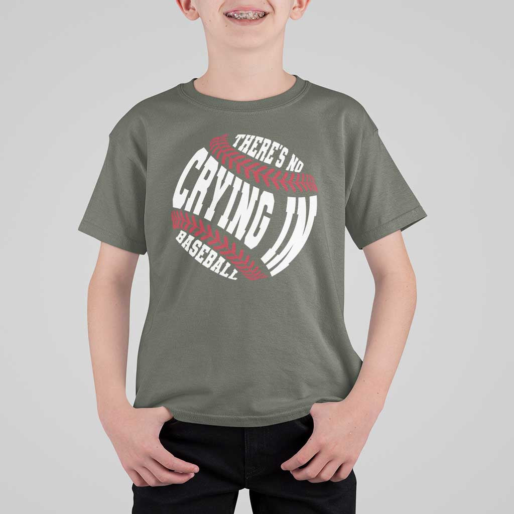 Theres No Crying in Baseball T Shirt For Kid - Wonder Print Shop