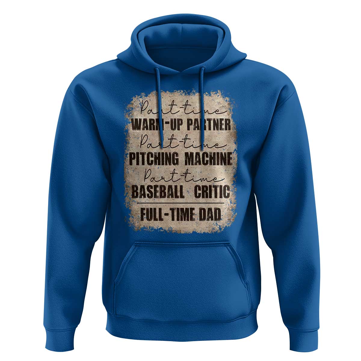 Funny Part Time Warm Up Partner Pitching Baseball Full Time Dad Hoodie - Wonder Print Shop