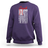 Baseball Coach Dad Sweatshirt Like A Normal Dad Only Cooler America Flag - Wonder Print Shop