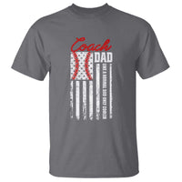 Baseball Coach Dad T Shirt Like A Normal Dad Only Cooler America Flag - Wonder Print Shop
