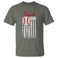 Baseball Coach Dad T Shirt Like A Normal Dad Only Cooler America Flag - Wonder Print Shop