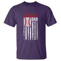 Baseball Coach Dad T Shirt Like A Normal Dad Only Cooler America Flag - Wonder Print Shop