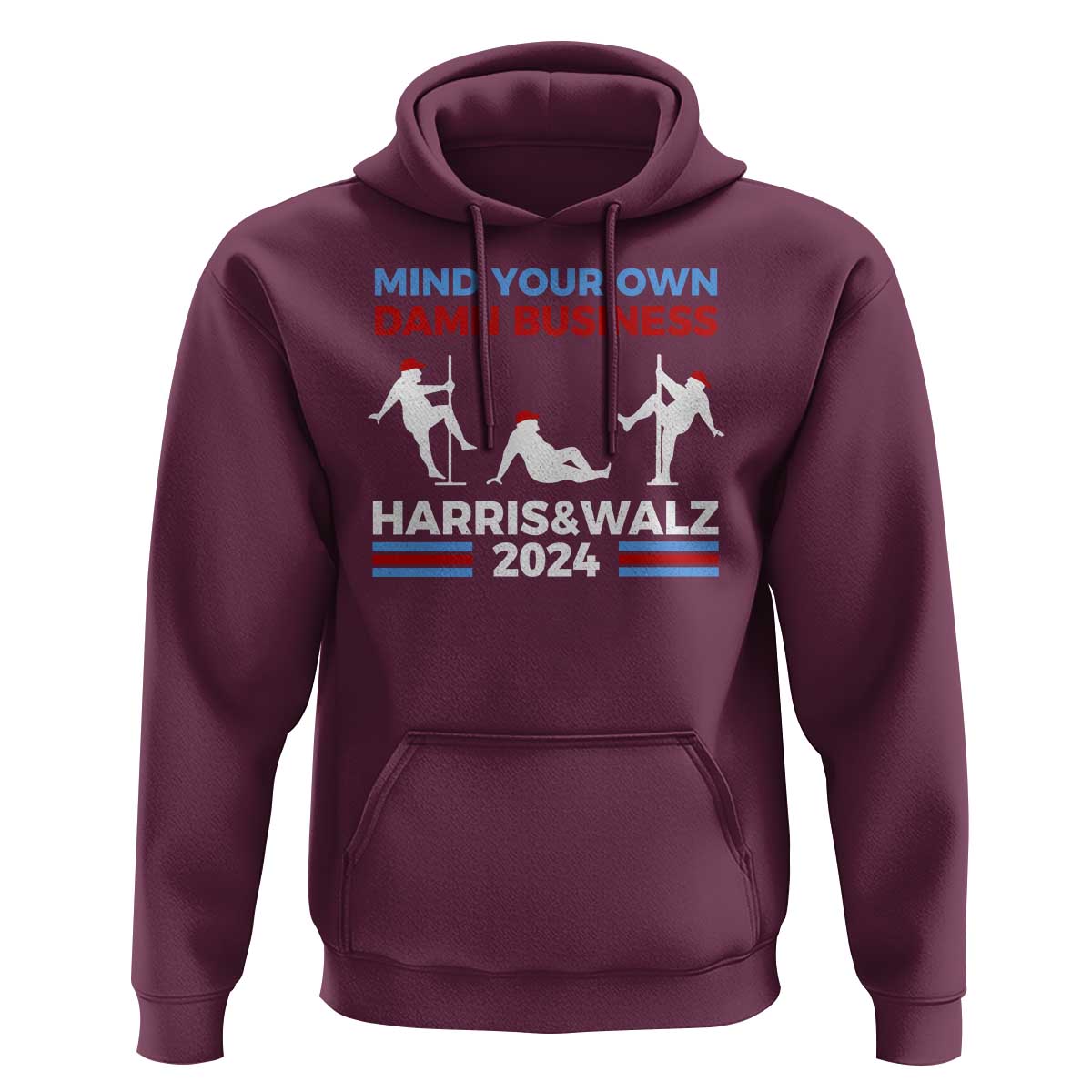Funny Mind Ya Business Harris Walz 2024 Hoodie - Wonder Print Shop