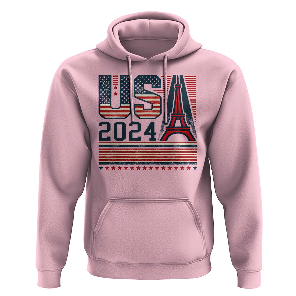 USA Eiffel Tower 2024 Hoodie Patriotic Sports Supporter Souvenir - Wonder Print Shop