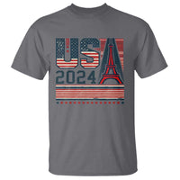 USA Eiffel Tower 2024 T Shirt Patriotic Sports Supporter Souvenir - Wonder Print Shop