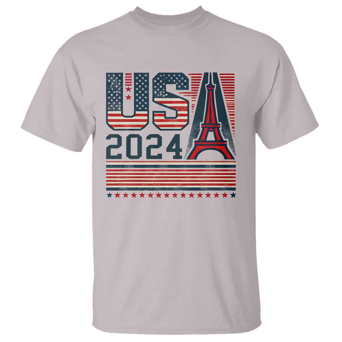 USA Eiffel Tower 2024 T Shirt Patriotic Sports Supporter Souvenir - Wonder Print Shop
