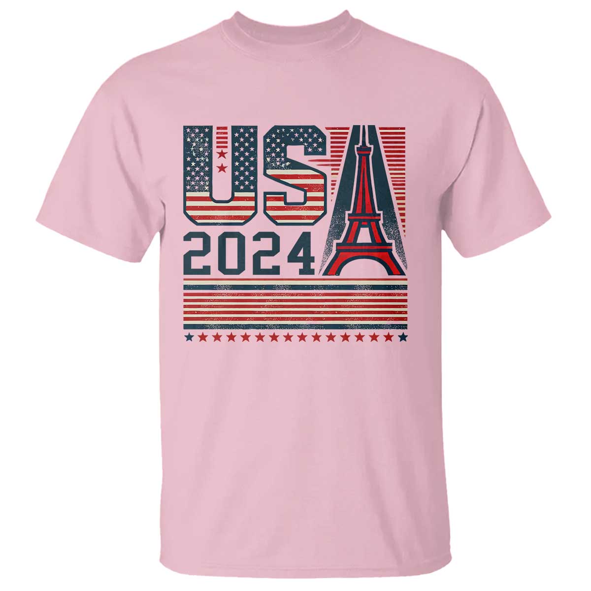 USA Eiffel Tower 2024 T Shirt Patriotic Sports Supporter Souvenir - Wonder Print Shop