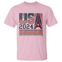 USA Eiffel Tower 2024 T Shirt Patriotic Sports Supporter Souvenir - Wonder Print Shop