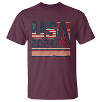 USA Eiffel Tower 2024 T Shirt Patriotic Sports Supporter Souvenir - Wonder Print Shop