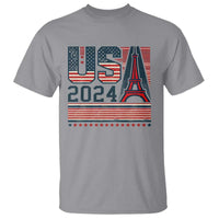 USA Eiffel Tower 2024 T Shirt Patriotic Sports Supporter Souvenir - Wonder Print Shop