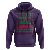 Funny Christmas Hoodie Too Hot For Ugly Sweaters