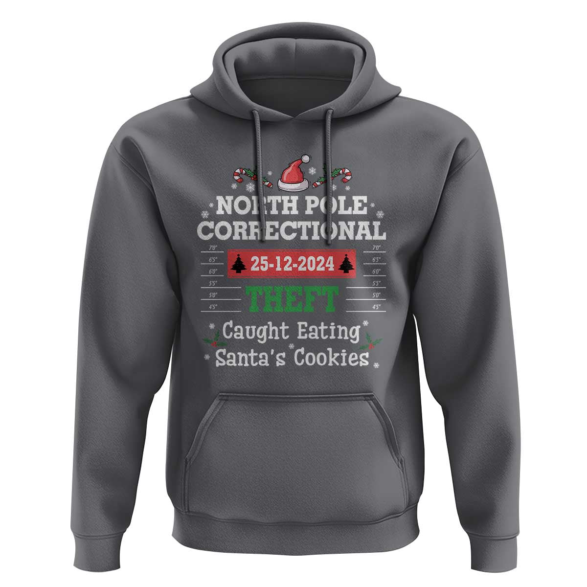 Funny Christmas Family Matching Hoodie North Pole Correctional Theft