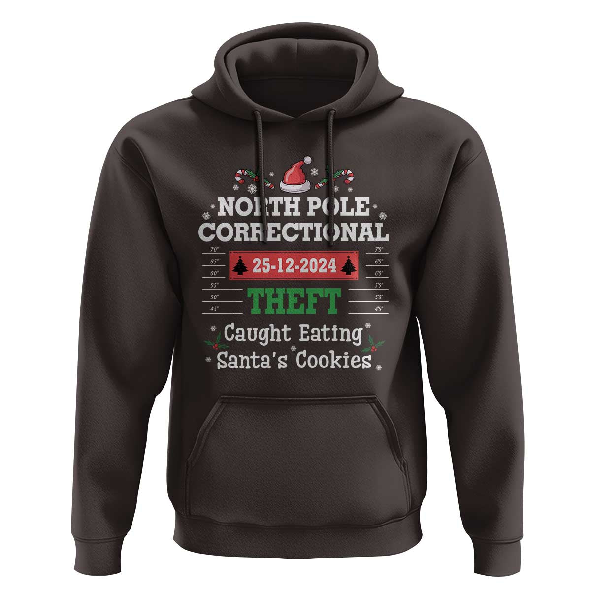 Funny Christmas Family Matching Hoodie North Pole Correctional Theft