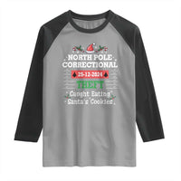 Funny Christmas Family Matching Raglan Shirt North Pole Correctional Theft