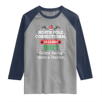 Funny Christmas Family Matching Raglan Shirt North Pole Correctional Theft