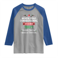 Funny Christmas Family Matching Raglan Shirt North Pole Correctional Theft