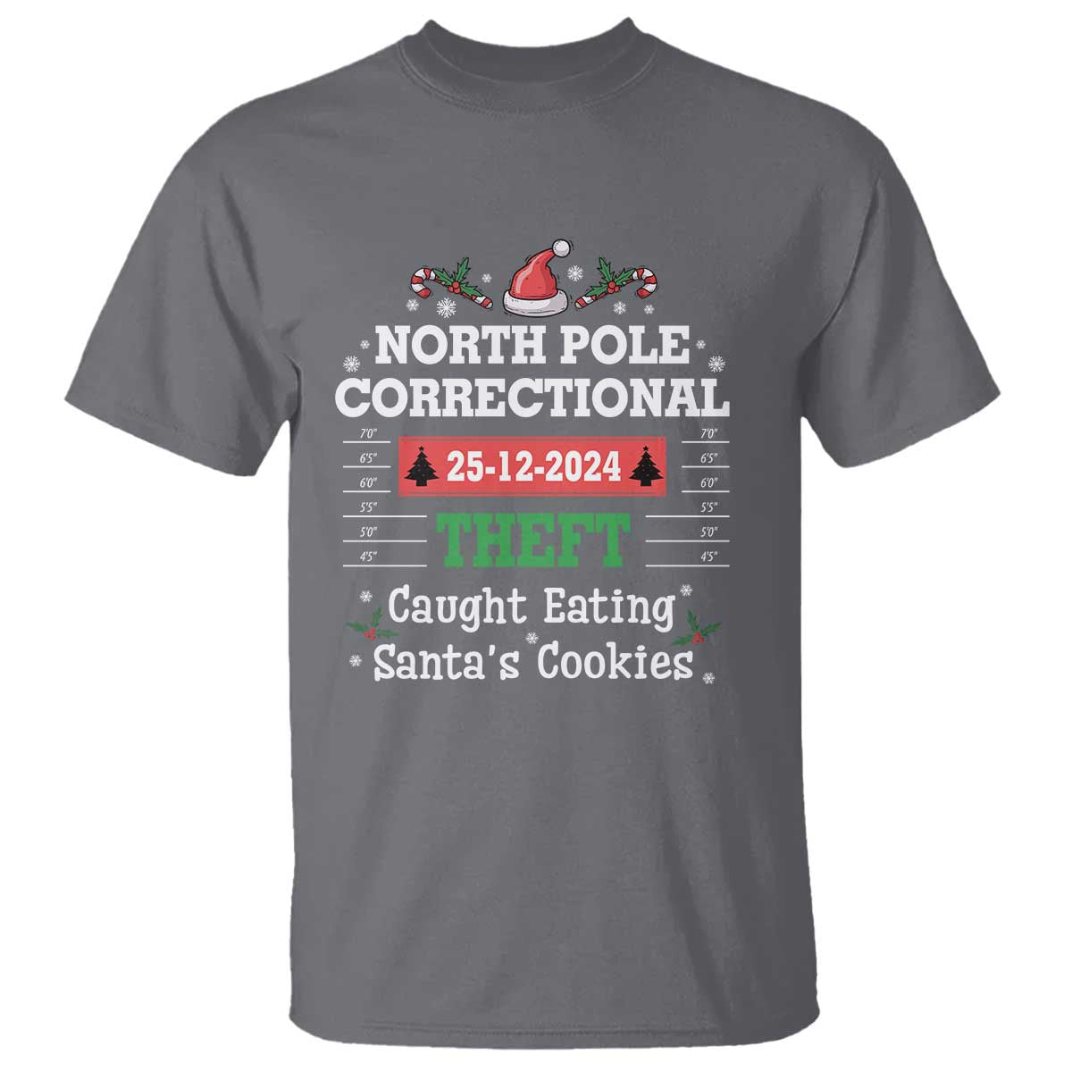 Funny Christmas Family Matching T Shirt North Pole Correctional Theft - Wonder Print Shop