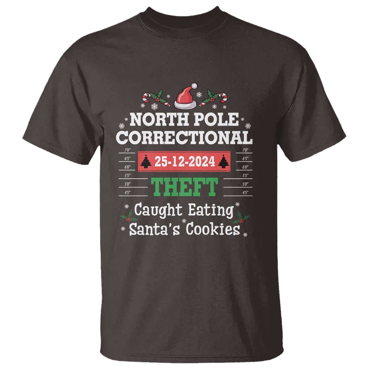 Funny Christmas Family Matching T Shirt North Pole Correctional Theft - Wonder Print Shop
