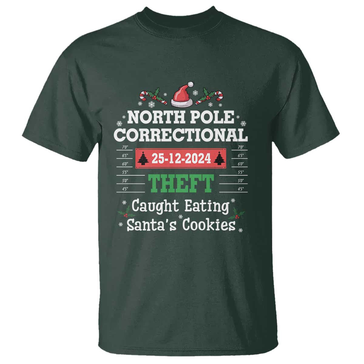 Funny Christmas Family Matching T Shirt North Pole Correctional Theft - Wonder Print Shop
