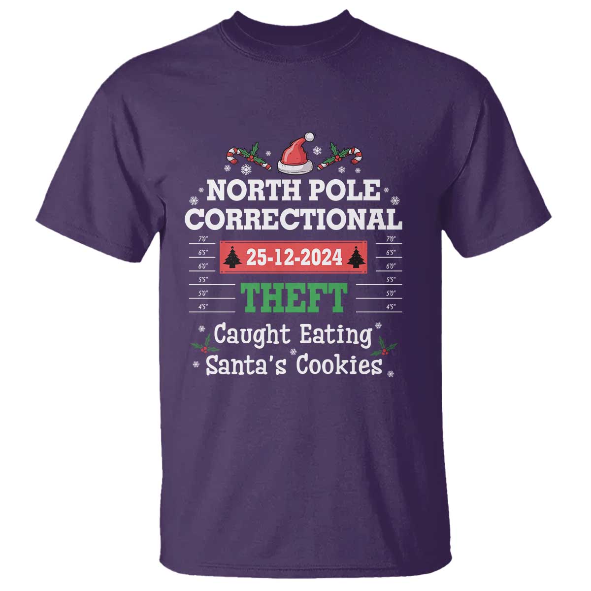 Funny Christmas Family Matching T Shirt North Pole Correctional Theft - Wonder Print Shop
