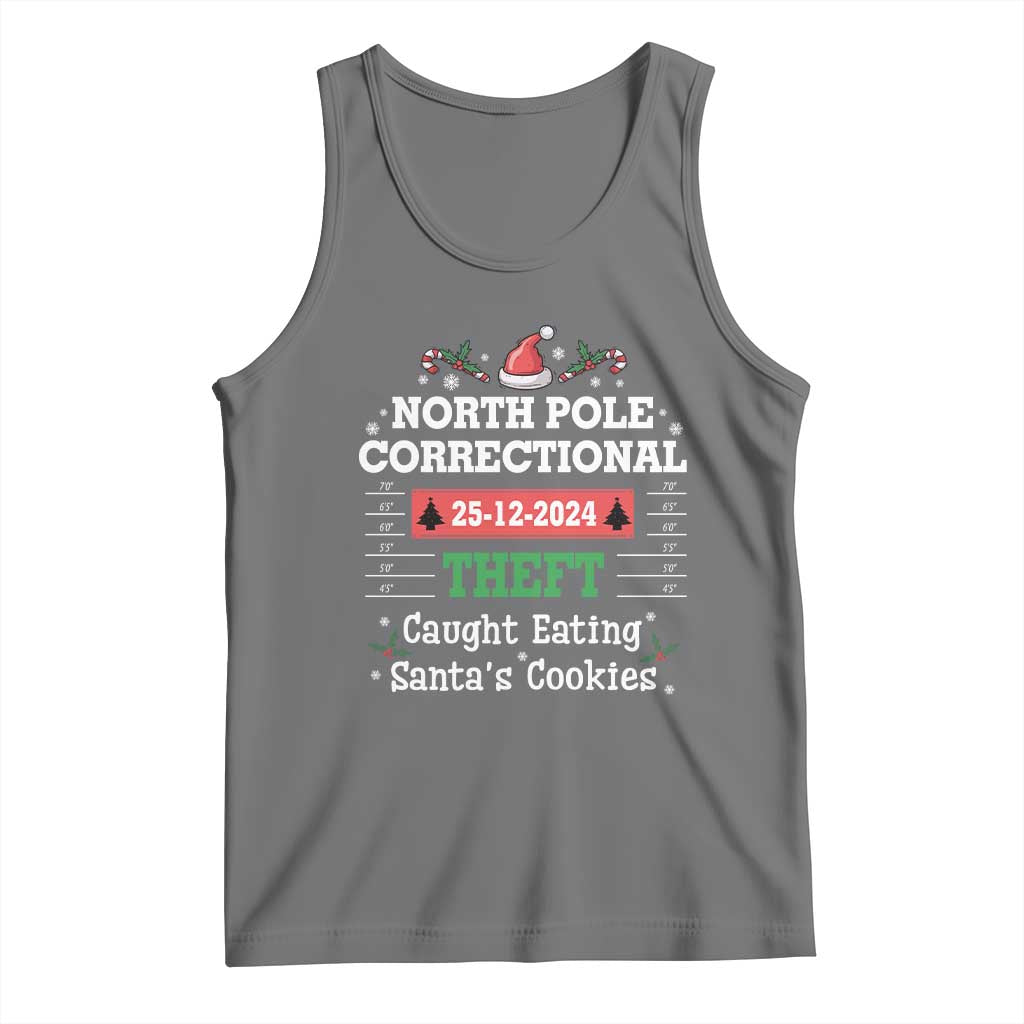 Funny Christmas Family Matching Tank Top North Pole Correctional Theft