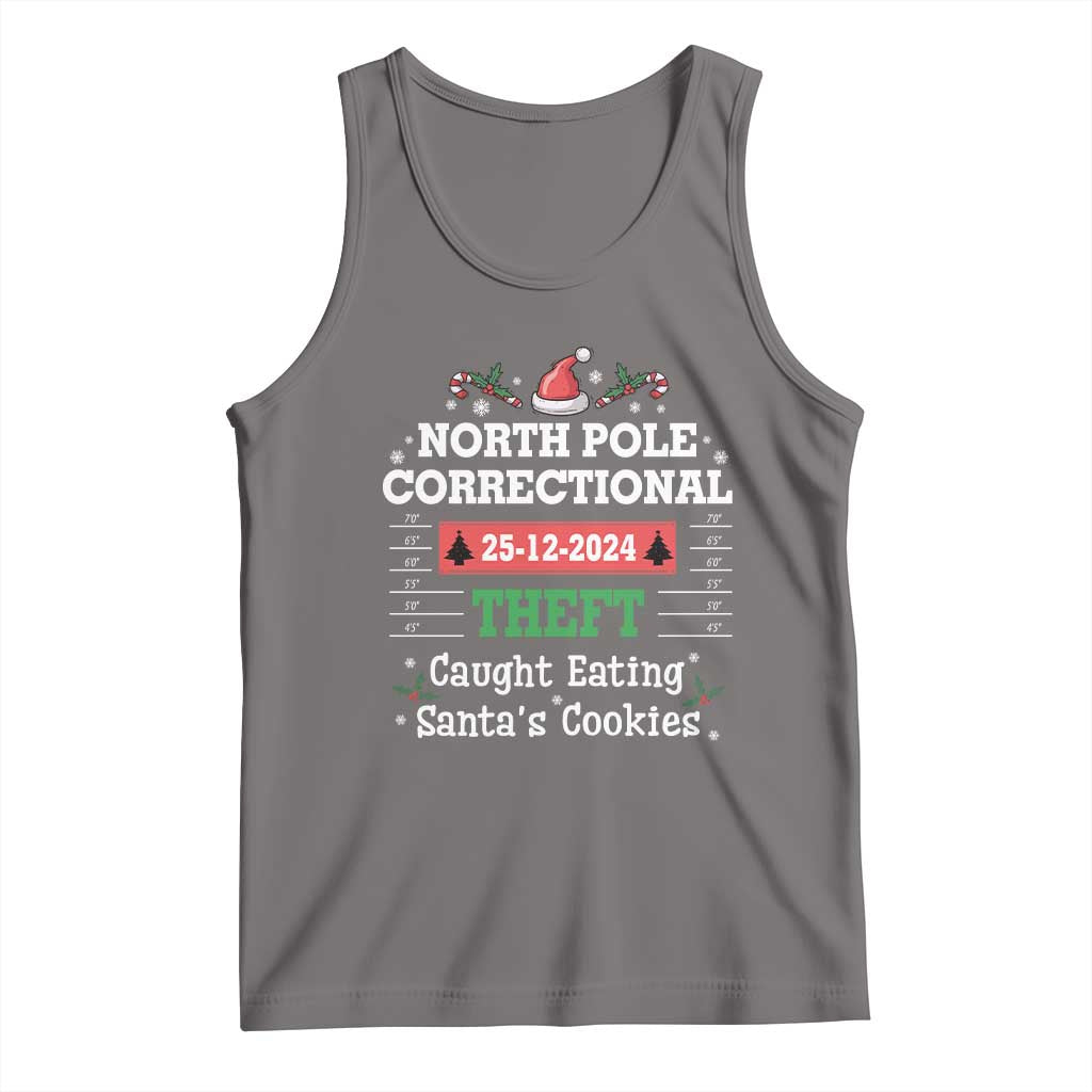 Funny Christmas Family Matching Tank Top North Pole Correctional Theft