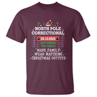 Funny Christmas Family Matching T Shirt North Pole Correctional Disturbing The Peace - Wonder Print Shop