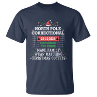 Funny Christmas Family Matching T Shirt North Pole Correctional Disturbing The Peace - Wonder Print Shop