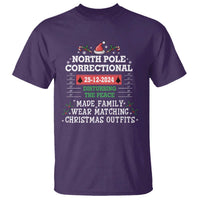 Funny Christmas Family Matching T Shirt North Pole Correctional Disturbing The Peace - Wonder Print Shop