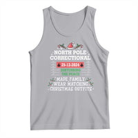 Funny Christmas Family Matching Tank Top North Pole Correctional Disturbing The Peace