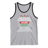 Funny Christmas Family Matching Tank Top North Pole Correctional Disturbing The Peace