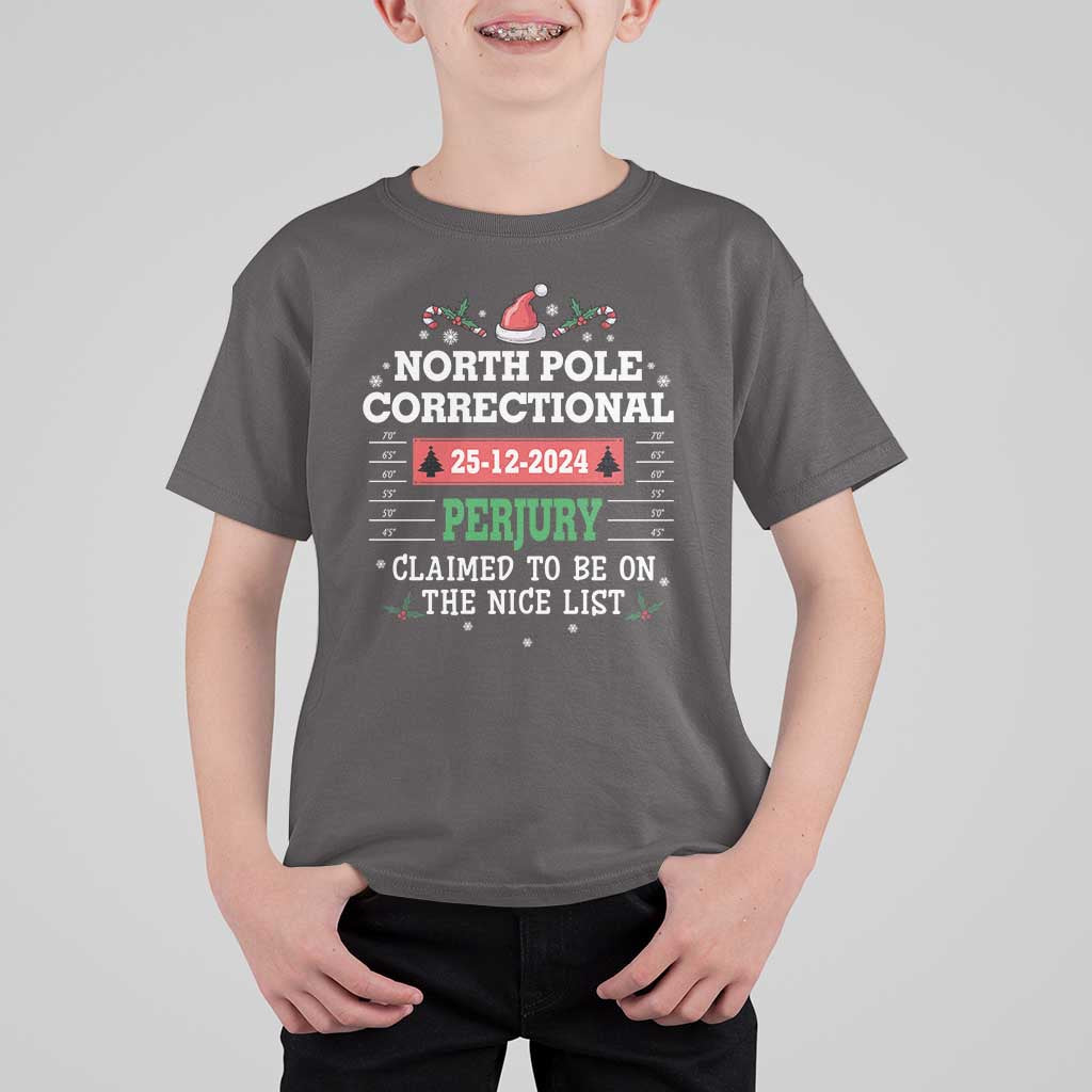 Funny Christmas Family Matching T Shirt For Kid North Pole Correctional Perjury - Wonder Print Shop