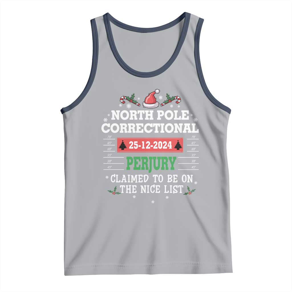 Funny Christmas Family Matching Tank Top North Pole Correctional Perjury