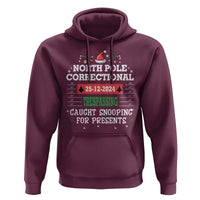 Funny Christmas Family Matching Hoodie North Pole Correctional Trespassing