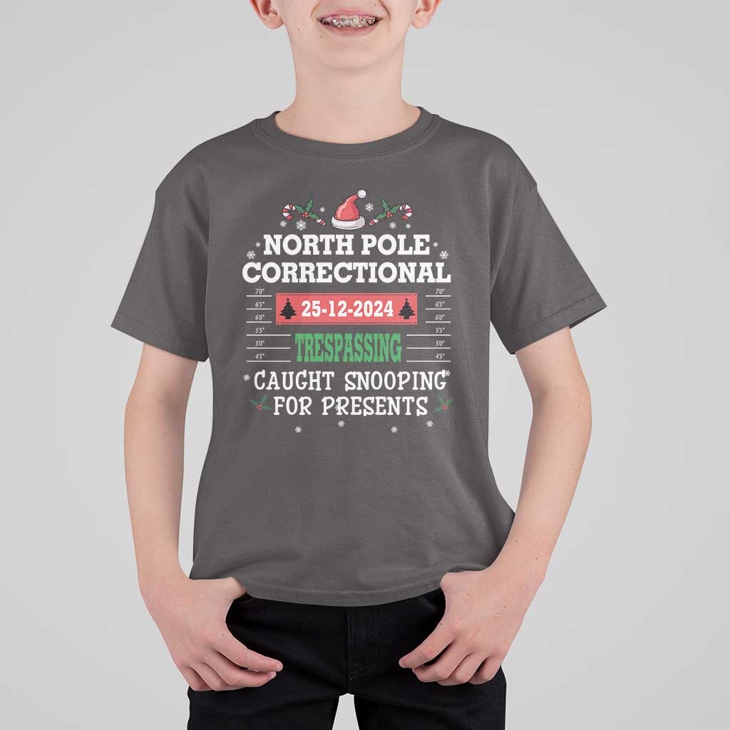 Funny Christmas Family Matching T Shirt For Kid North Pole Correctional Trespassing - Wonder Print Shop