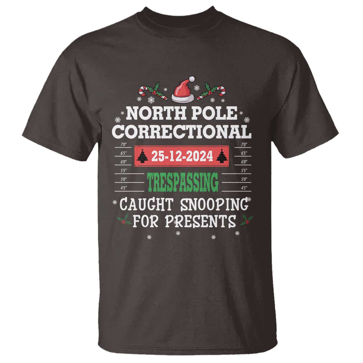 Funny Christmas Family Matching T Shirt North Pole Correctional Trespassing - Wonder Print Shop