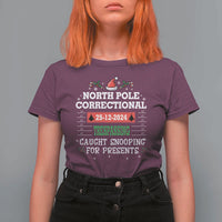 Funny Christmas Family Matching T Shirt For Women North Pole Correctional Trespassing - Wonder Print Shop