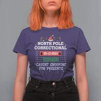 Funny Christmas Family Matching T Shirt For Women North Pole Correctional Trespassing - Wonder Print Shop