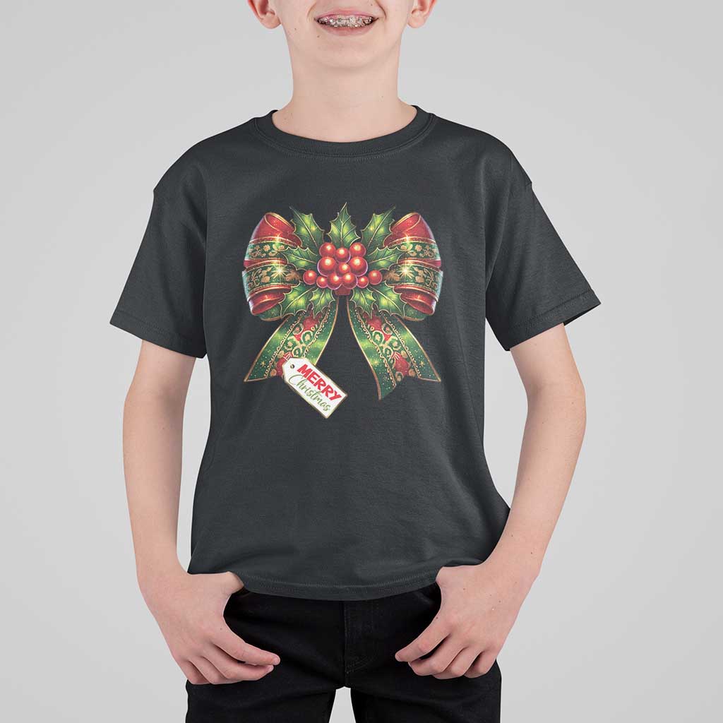 Funny Christmas Bow Present Costume T Shirt For Kid - Wonder Print Shop